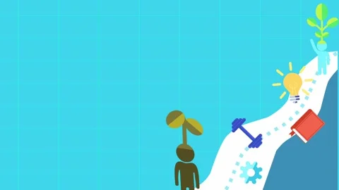 Personal growth concept animation Stock Footage 320278058