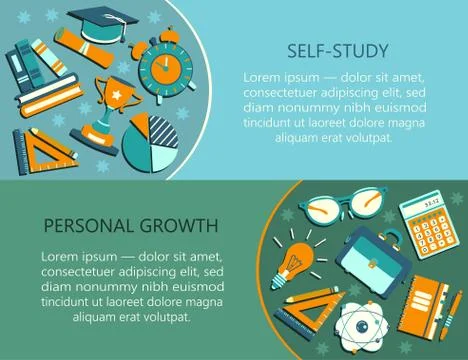 Personal growth creative illustration Stock Illustration