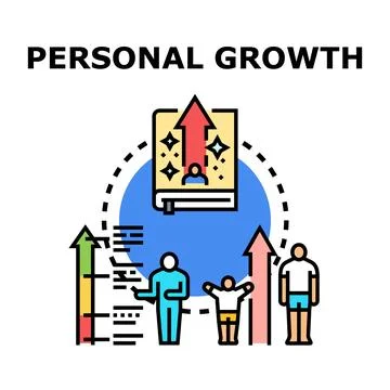Personal growth development progress vector concept Stock Illustration