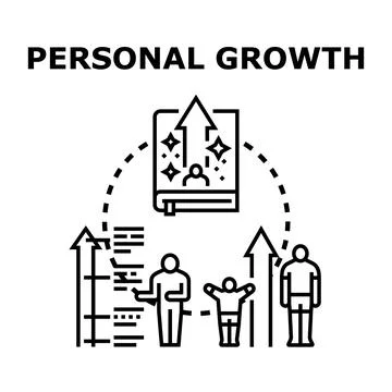 Personal growth development progress vector concept 스톡 일러스트