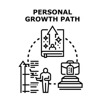 Personal growth path for career development and success Stock Illustration