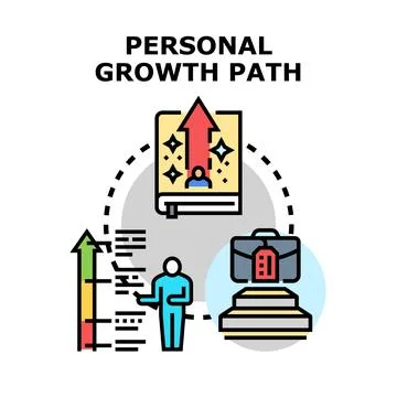 Personal growth path for career development and success 스톡 일러스트