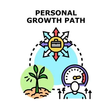 Personal growth path developing professional career future Illustrazione stock