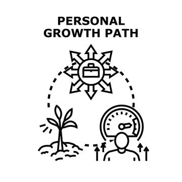 Personal growth path developing professional career future Stock Illustration