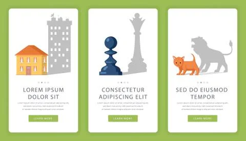 Personal growth, self-improvement and personal coach vector mobile app screens. Stock Illustration