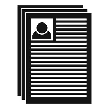 Personal guard papers icon, simple style 스톡 일러스트