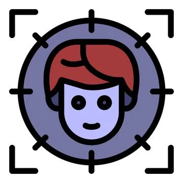 Personal guard target man icon color outline vector Stock Illustration