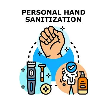 Personal hand sanitization concept for hygiene care Stock Illustration
