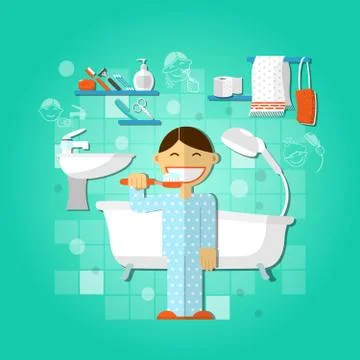 Personal hygiene concept Stock Illustration