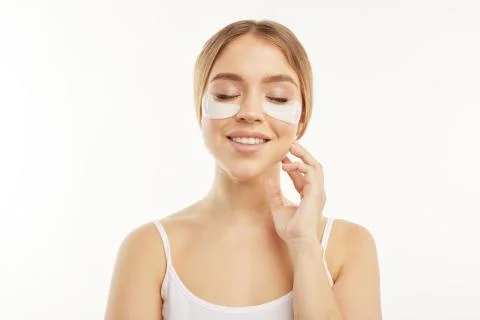 Personal hygiene objects and examples of their usage. Stock Photos