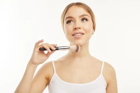 Personal hygiene objects and examples of their usage. Stock Photos