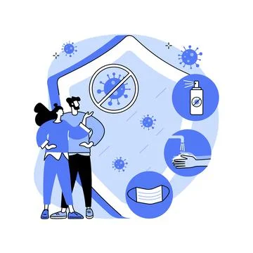 Personal hygiene rules abstract concept vector illustration. Stock Illustration