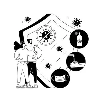 Personal hygiene rules abstract concept vector illustration. Stock Illustration