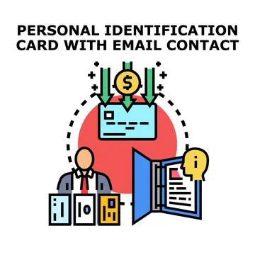 Personal identification card and payment information concept Illustrazione stock