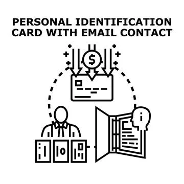 Personal identification card and payment information concept 스톡 일러스트