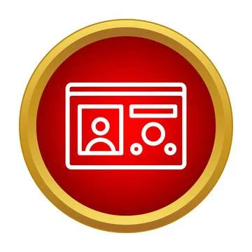 Personal identification card data document information line icon Stock-Illustration