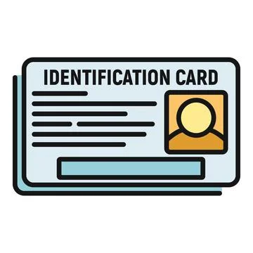 Personal identification card document for security access control Stock Illustration