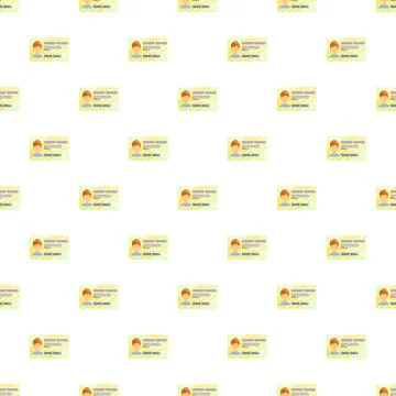 Personal identification card pattern with user profile Stock Illustration