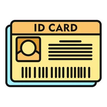 Personal identification card showing profile data information Stock Illustration