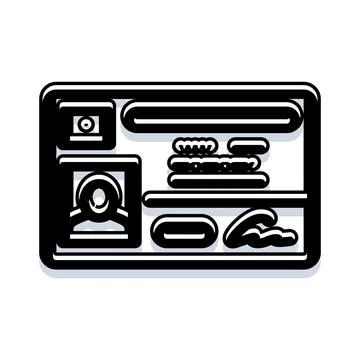 Personal identification card showing user data and photo Stock Illustration