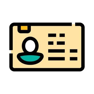 Personal identification card showing user profile information Stock Illustration