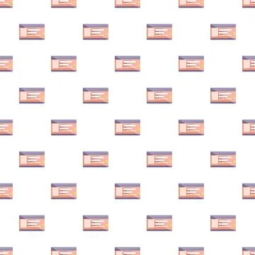 Personal identification document card seamless pattern design Stock Illustration