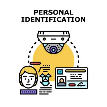 Personal identification system verifying user digital identity document Stock Illustration
