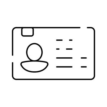 Personal identity card document for user verification Stock Illustration
