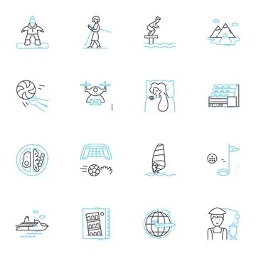 Personal Identity linear icons set. Self, Identity, Personality, Character Stock Illustration
