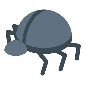 Personal information bug icon, isometric style Stock Illustration