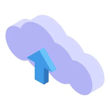 Personal information data cloud icon, isometric style Illustrazione stock