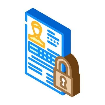 Personal information data protection and secure identification concept Stock Illustration
