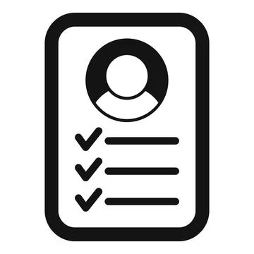 Personal information data protection icon showing user profile Illustrazione stock