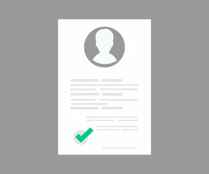 Personal information, employee identification, user account logo design. Stock Illustration