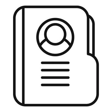 Personal information folder icon representing online user data Illustrazione stock
