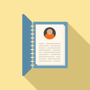 Personal information form icon, flat style Stock Illustration