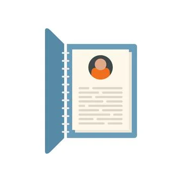 Personal information form icon flat isolated vector イラスト素材