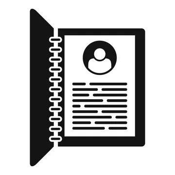Personal information form icon, simple style イラスト素材