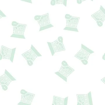 Personal information glyph seamless pattern Stock Illustration