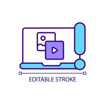 Personal information limitation on internet sources RGB color icon Stock Illustration