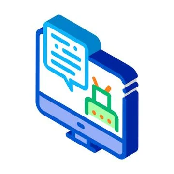 Personal information robotic process isometric icon vector illustration Stock Illustration