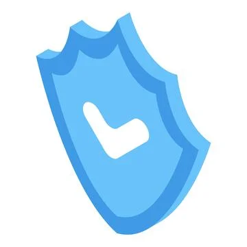 Personal information secured shield icon, isometric style Stockillustratie