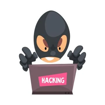 Personal Information Theft Vector Illustration. Digital Privacy and Data Storage Illustrazione stock
