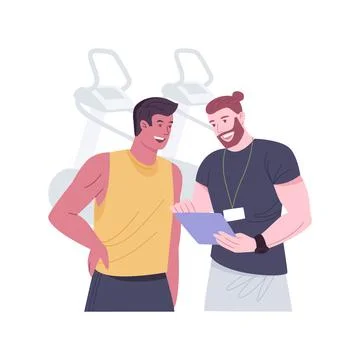 Personal instructor isolated cartoon vector illustrations. Stock Illustration