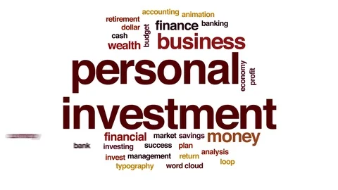 Personal investment animated word cloud. Kinetic typography. Stock Footage 111475974
