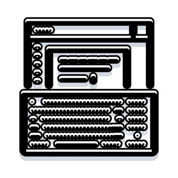 Personal laptop device displaying website interface for digital communication Stockillustratie