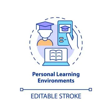 Personal learning environments concept icon Illustrazione stock