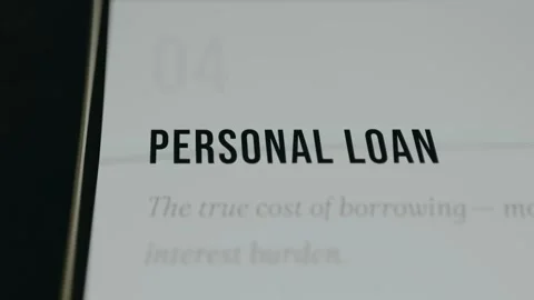 Personal Loan title to the financial topic Vídeo Stock 332919014