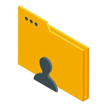 Personal locked folder icon isometric vector. File data Illustrazione stock