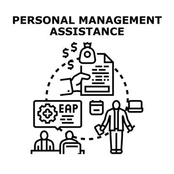 Personal management assistance program offering employee support Illustrazione stock
